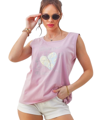 Королівська мода Бавовняний жіночий топ з сердечком