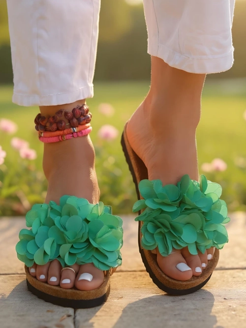 Royalfashion Жіночі шльопанці з квіточками Flora Soft