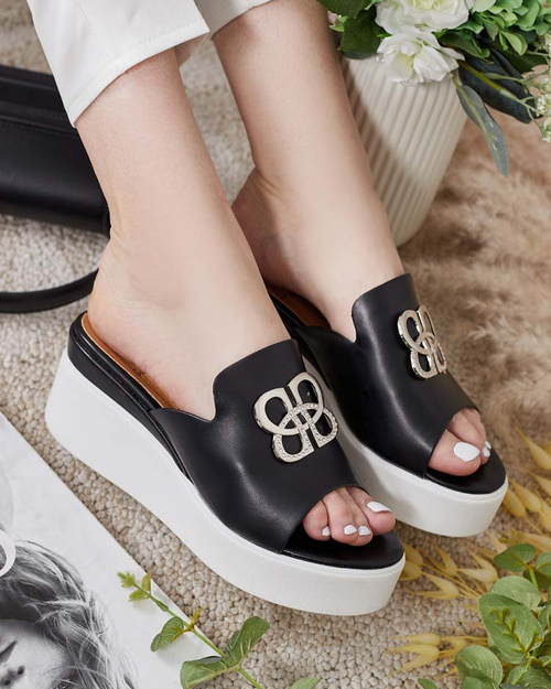 Жіночі шльопанці Royalfashion Sailme на котячій шкірі