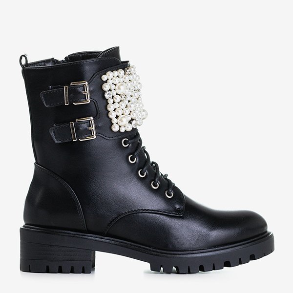 Černé tašky s ozdobami Foga - obuv