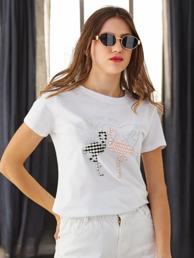 Royalfashion Жіноча футболка з бавовни Flaming Love