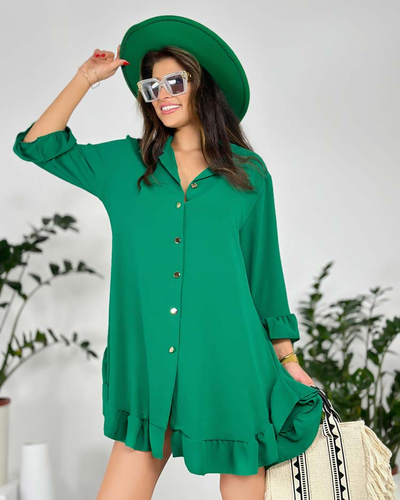 Royalfashion Dámské oversize šaty s volánkem