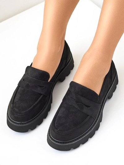 Royalfashion Dámské mokasíny z ekologické semišové kůže Eratta