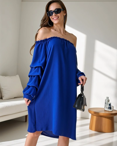 Royalfashion Hladké dámské šaty a'la španělsko s volány