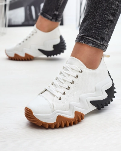 Sportovní boty a'la tenisky v bílé barvě Ascota- Obuv