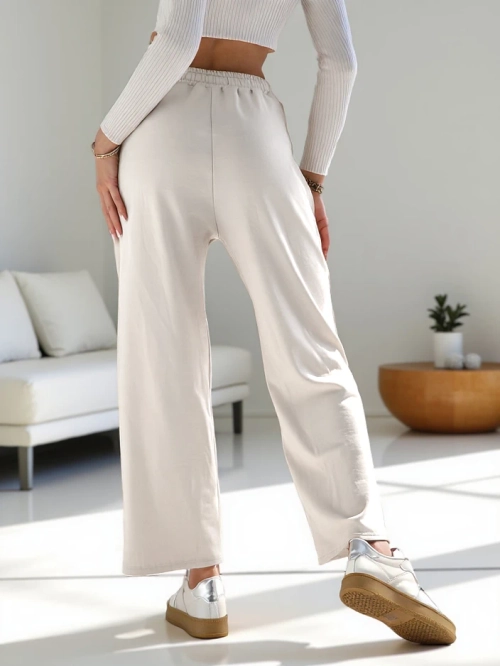 Royalfashion Жіночі широкі спортивні штани з стразами