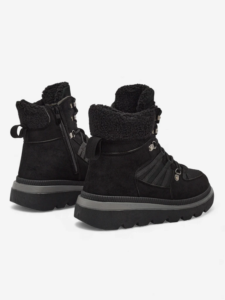 Dámské Kotníkové Boty Aurora Černé Kožené Elegantní na Podzim