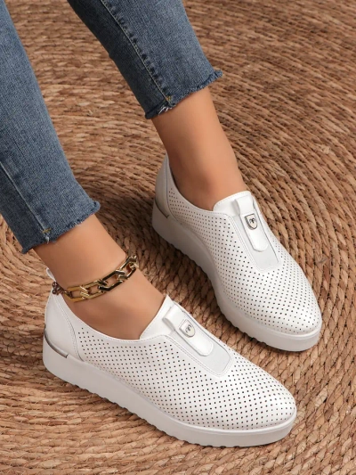 Royalfashion dámské perforované slip-on boty Goffies