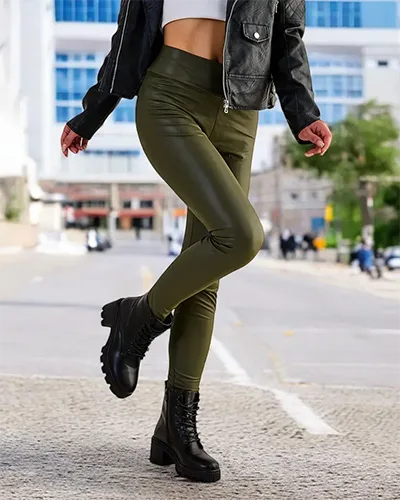 Royalfashion Dámské legíny z ekokůže