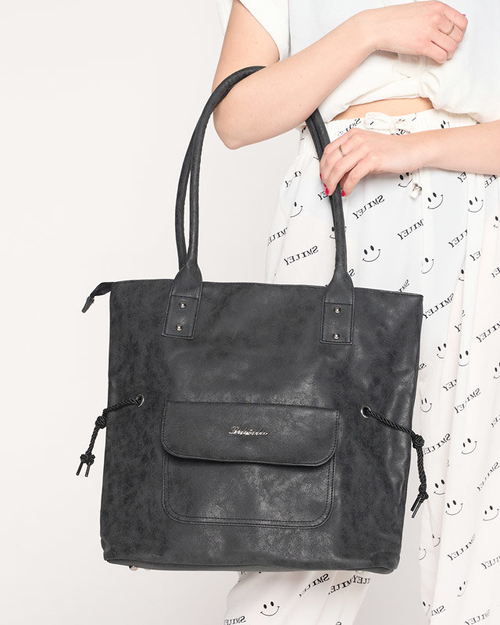 Чорна жіноча сумка-шоппер - Аксесуари