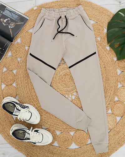 Dámské světle šedé tepláky - Oblečení