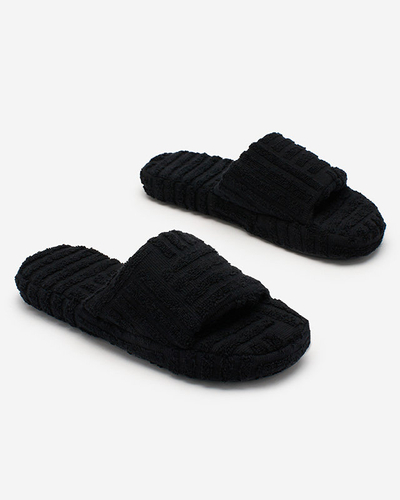 Royalfashion Dámské černé látkové žabky Tylles