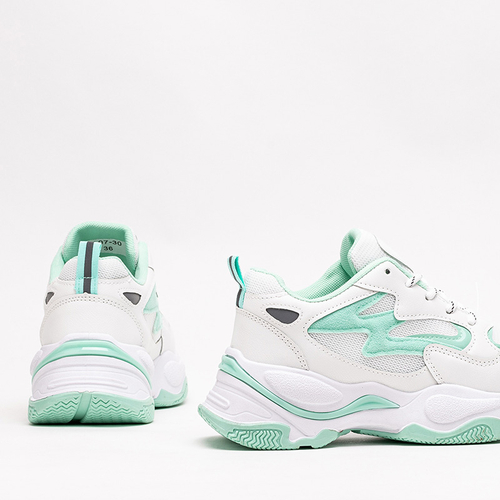 Зелено-білі жіночі кросівки Krinosi