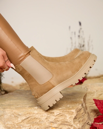 Royalfashion Жіночі утеплені черевики з верблюжої шкіри Comfy Walk