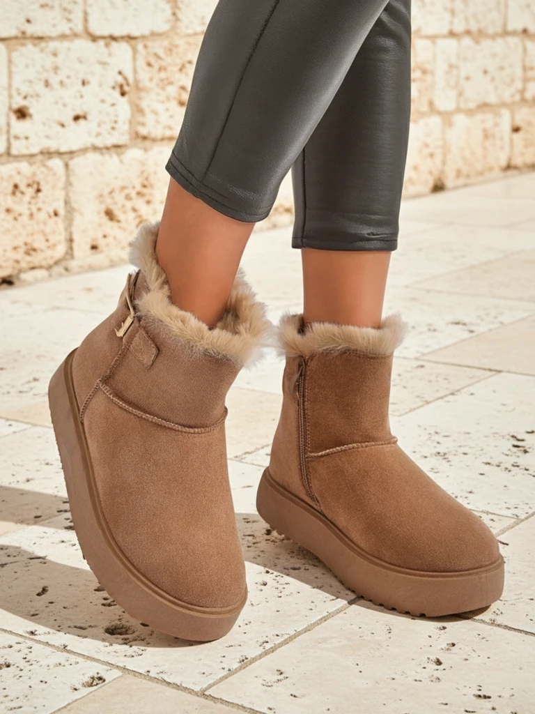 Royalfashion Krátké boty a'la sněhule dámské Winter Crest