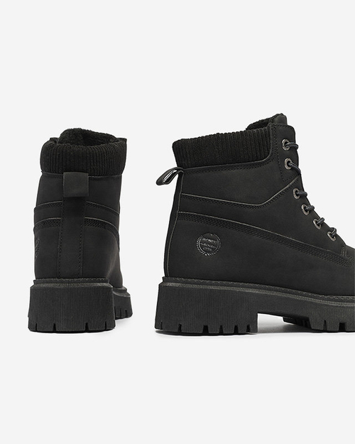 Чорні жіночі утеплені черевики-трапери Teruna - Взуття