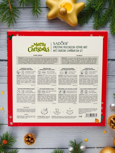 Sadoer Святковий набір кремів для рук та бальзамів для губ