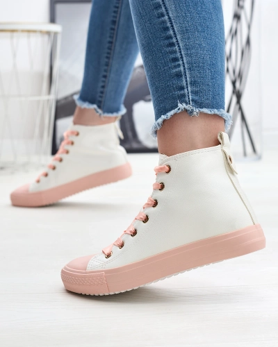 White-Pink Dámské sportovní tenisky Macako- Footwear
