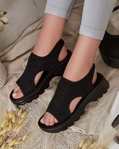 Royalfashion Жіночі босоніжки з верхом з цирконами Alebin