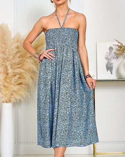 Royalfashion Dámské midi šaty s potiskem