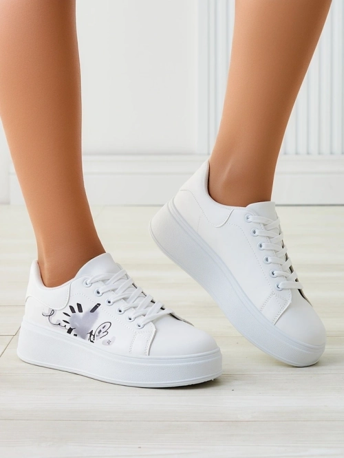 Жіночі кросівки на платформі Royalfashion з принтом Alcape