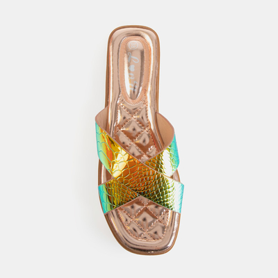 Dámské holografické pantofle Edila - boty