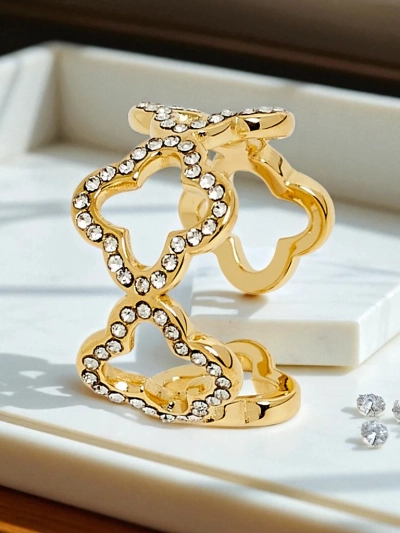 Náramek Ariadne Silverita s krystaly – stříbrný, geometrický vzor glamour