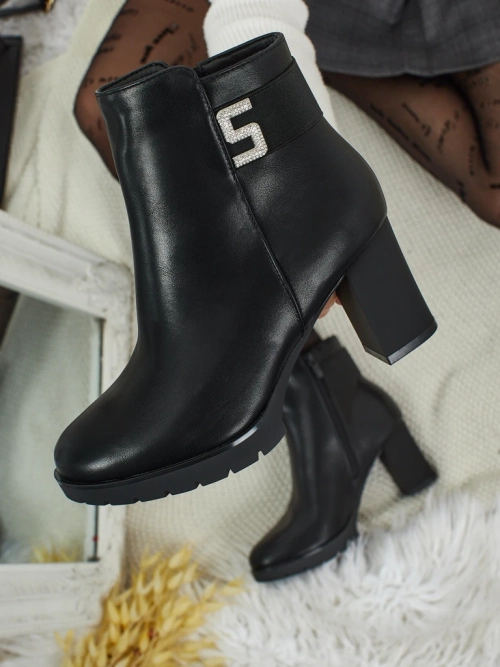 Ботильйони жіночі еко шкіряні на підборах Tavor