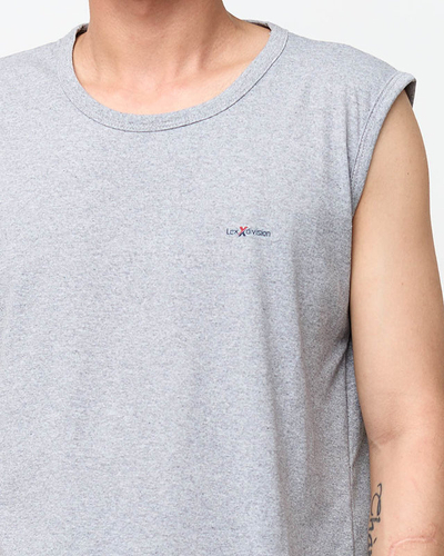 Чоловіча сіра футболка без рукавів - Одяг