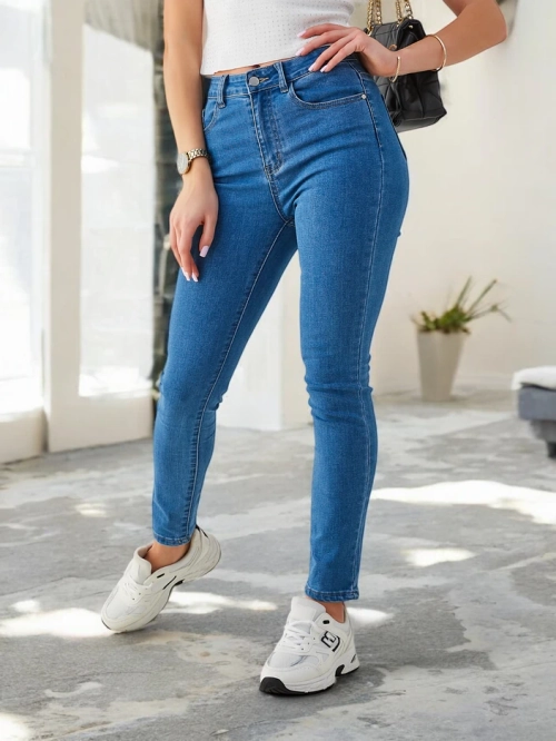 Royalfashion Жіночі бавовняні облягаючі джинси