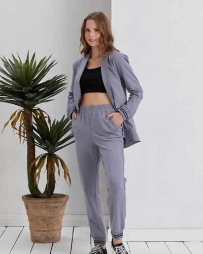 Royalfashion Fialová dvoudílná dámská souprava