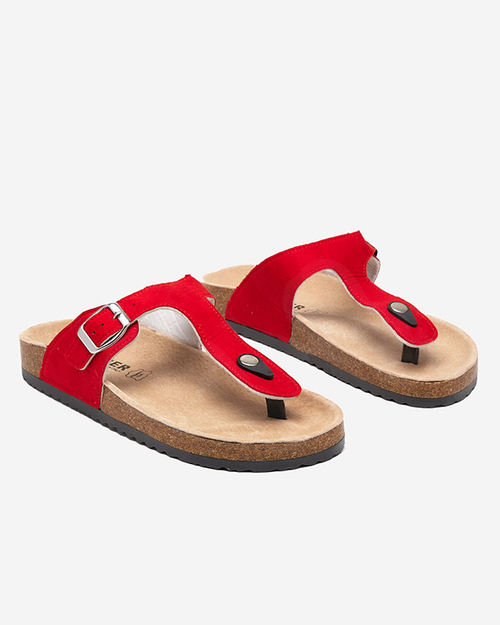 Червоні жіночі шльопанці Sodifo
