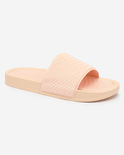 Dámské růžové pudrové pantofle s ražbou Galite - Obuv