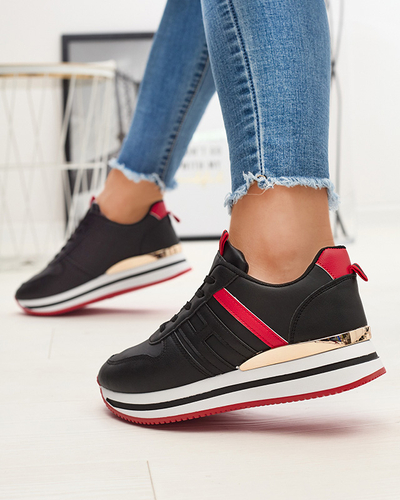 Чорні жіночі спортивні туфлі на платформі Ajiha - Взуття