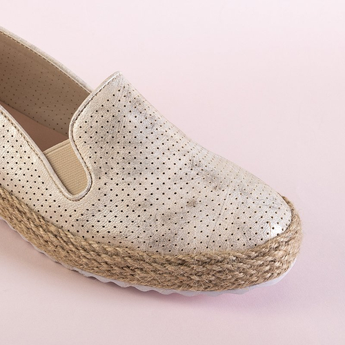Золоті жіночі еспадрильї Bela
