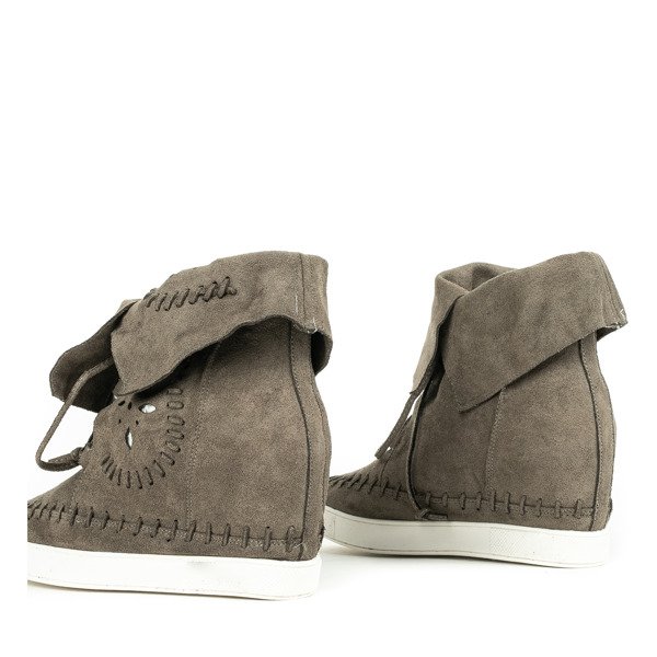 Zelené tenisky s vnitřním klínem Cinta - obuv