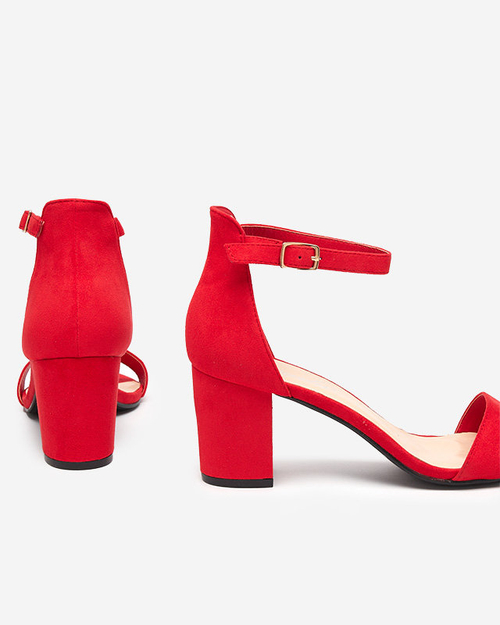 Червоні жіночі босоніжки на підборах Elita - Взуття