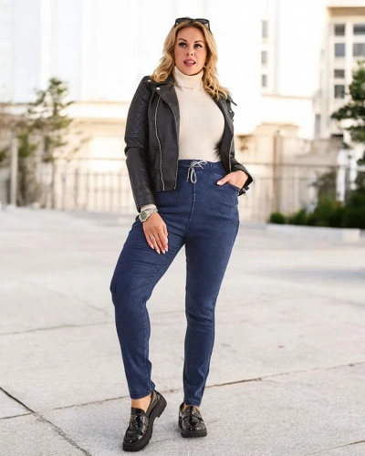 Dámské treggings kalhoty Royalfashion pro ženy velikost plus.