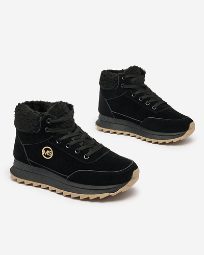 Royalfashion Dámská zateplená sportovní obuv v černé barvě Cerrto