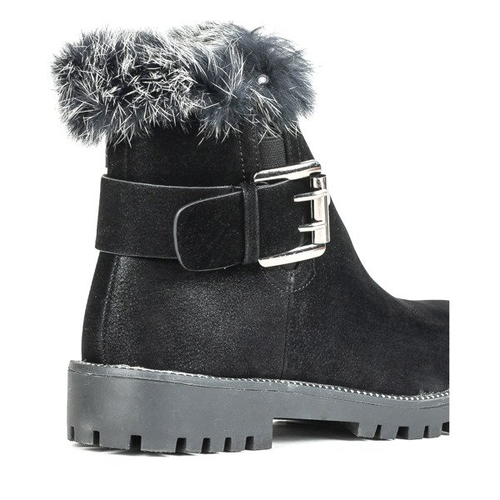 Чорні черевики з хутром Dalia - Взуття