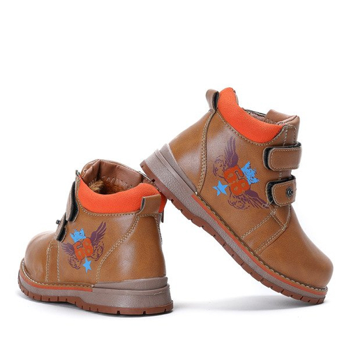 Chłopięce botki w kolorze brązowym Aron - Obuwie
