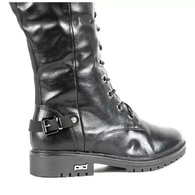 OUTLET Černé ploché kozačky Kanuti - Boty