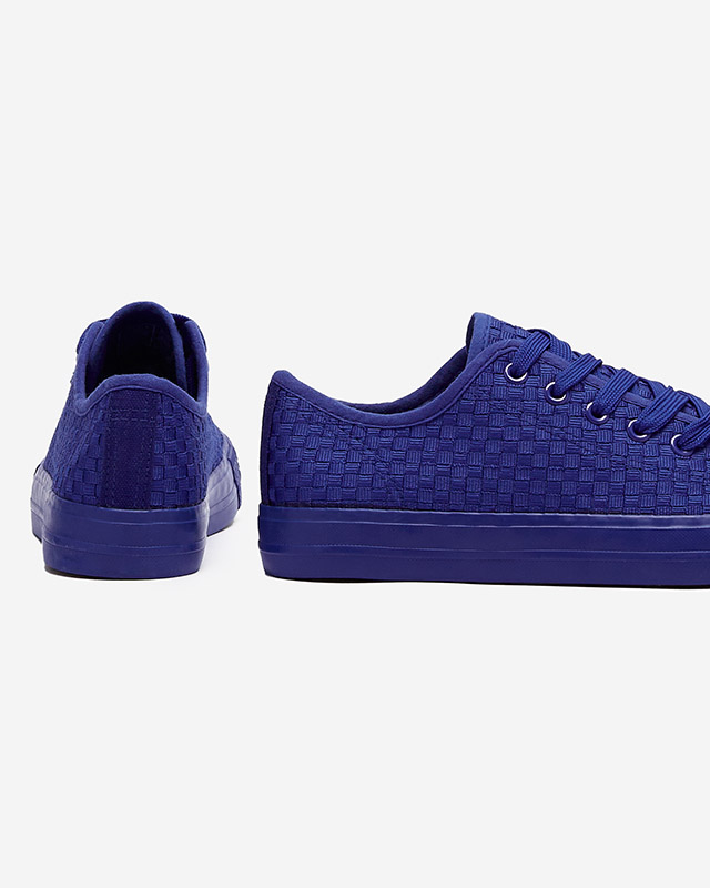 Kobaltové dámské tenisky s reliéfem Aklina - Obuv