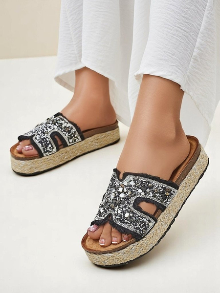 Royalfashion Dámské pantofle s ozdobami Candy Candy