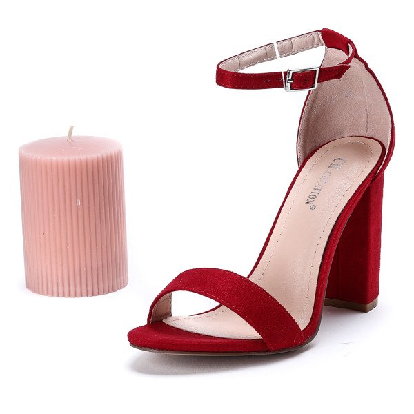Červené sandály na sloupku Annie - obuv 1