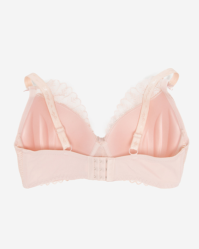 Рожевий мереживний жіночий бюстгальтер