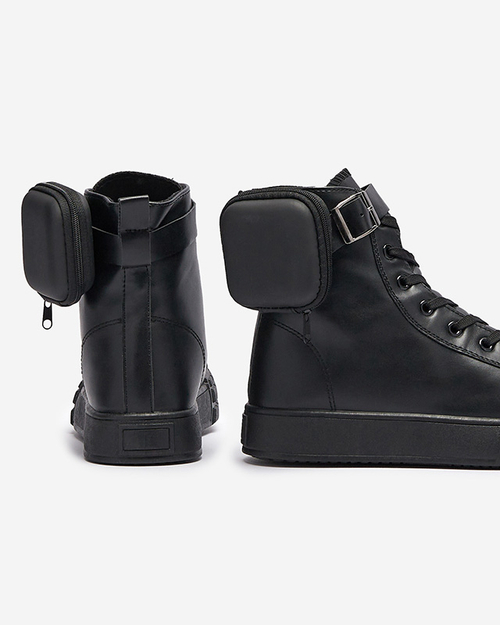 Чорні жіночі спортивні туфлі з сумкою Efiffe- Footwear