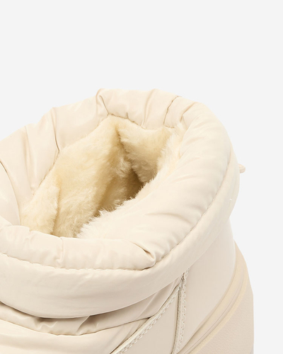 Royalfashion Dámské sněhule v krémové barvě Ademra