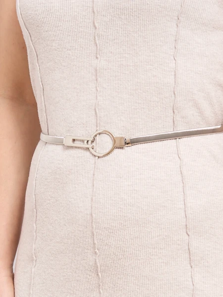 Stříbrný Kovový Dámský Pásek Livia Eleganza Italiano 64-100 cm