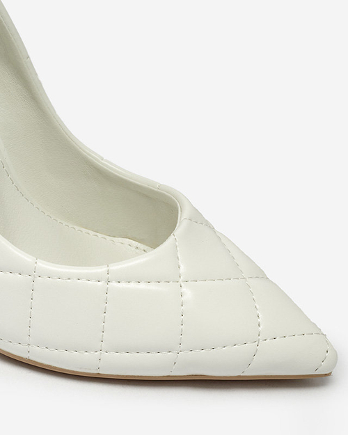 Жіночі стьобані човники білого кольору Duclisa- Взуття